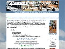 Tablet Screenshot of 4seasonscleaningservice.com